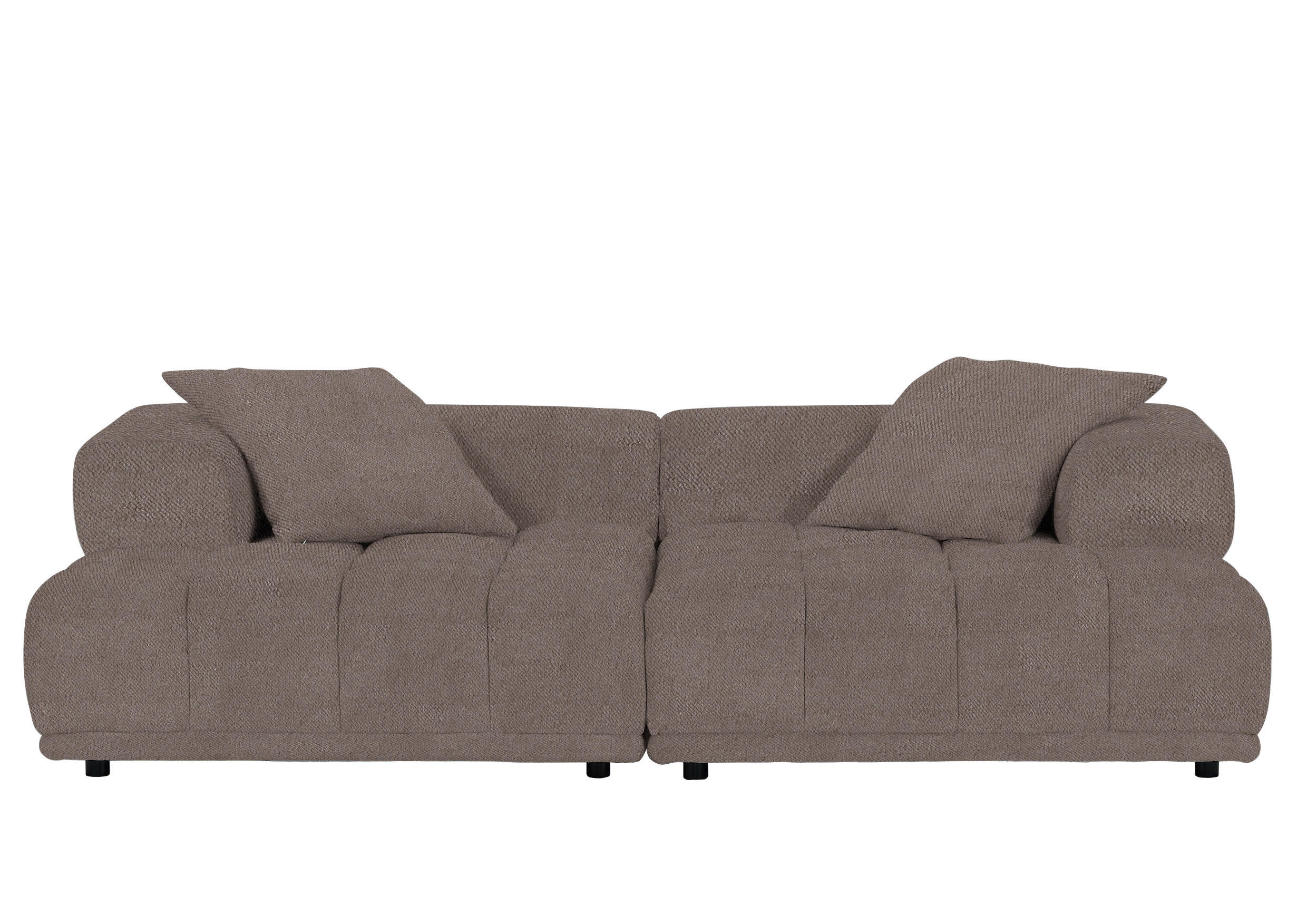 SOFAELEMENT in Flachgewebe Braun  - Schwarz/Braun, KONVENTIONELL, Kunststoff/Textil (125/66/155cm) - Carryhome