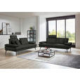 2,5-SITZER in Velours Dunkelgrau  - Dunkelgrau/Beige, Design, Textil/Metall (196/89/104cm) - Dieter Knoll