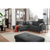 ECKSOFA in Mikrofaser Dunkelgrau  - Chromfarben/Dunkelgrau, Design, Textil/Metall (200/229cm) - Pure Home Lifestyle