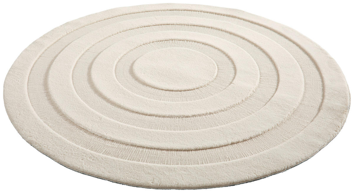 HOCHFLORTEPPICH 160 cm Creme, Beige rund  - Beige/Creme, Trend, Textil (160cm) - Novel