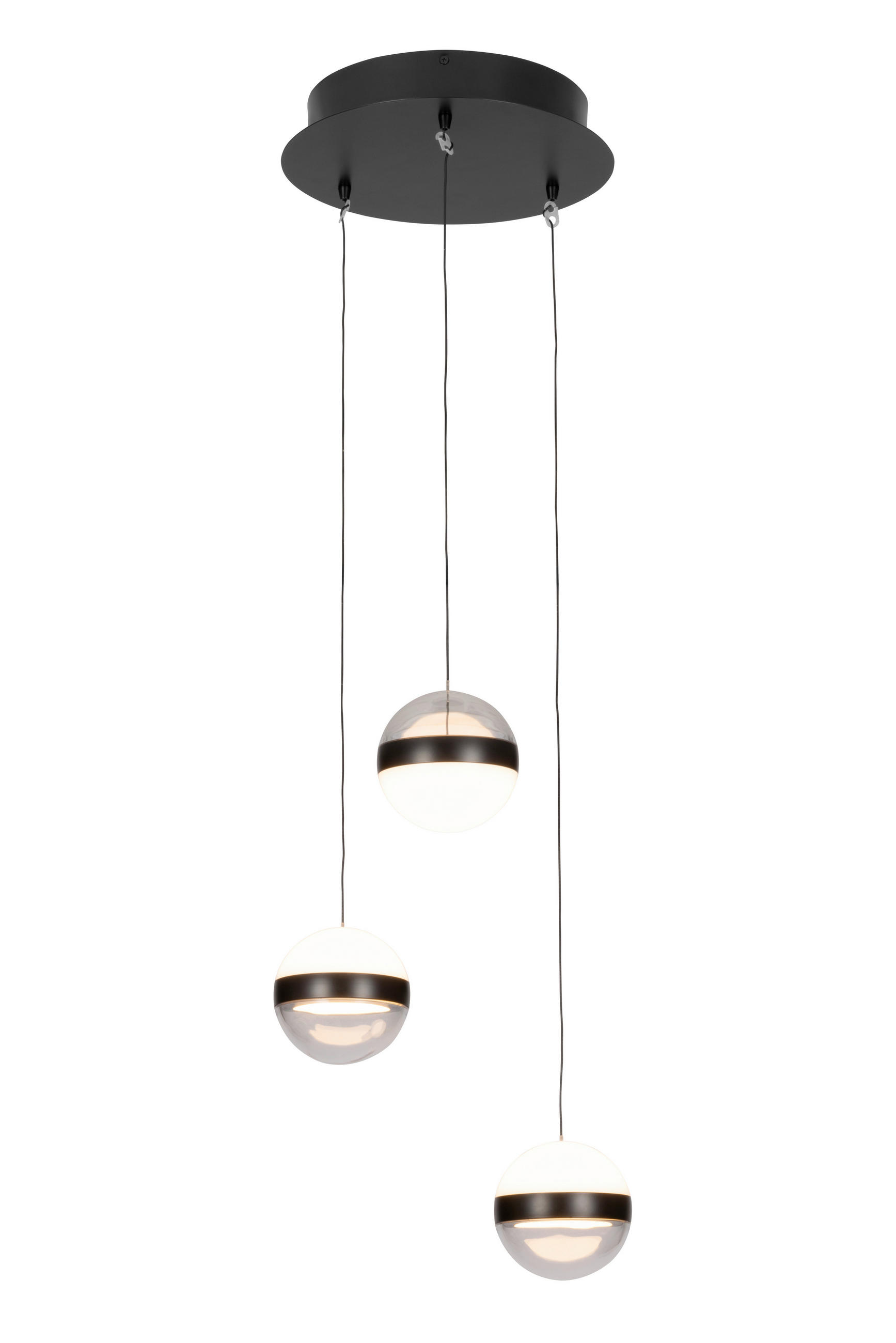 LED-HÄNGELEUCHTE Bedford 30/150 cm   - Klar/Schwarz, Design, Kunststoff/Metall (30/150cm) - Novel