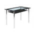 ESSTISCH Schwarz, Transparent - Transparent/Schwarz, Design, Glas/Metall (110/70/75cm) - Carryhome