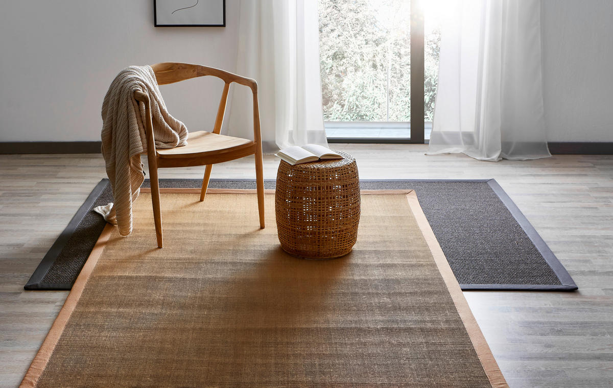 FLACHWEBETEPPICH 130/190 cm Anthrazit  - Anthrazit, Design, Textil (130/190cm) - Linea Natura