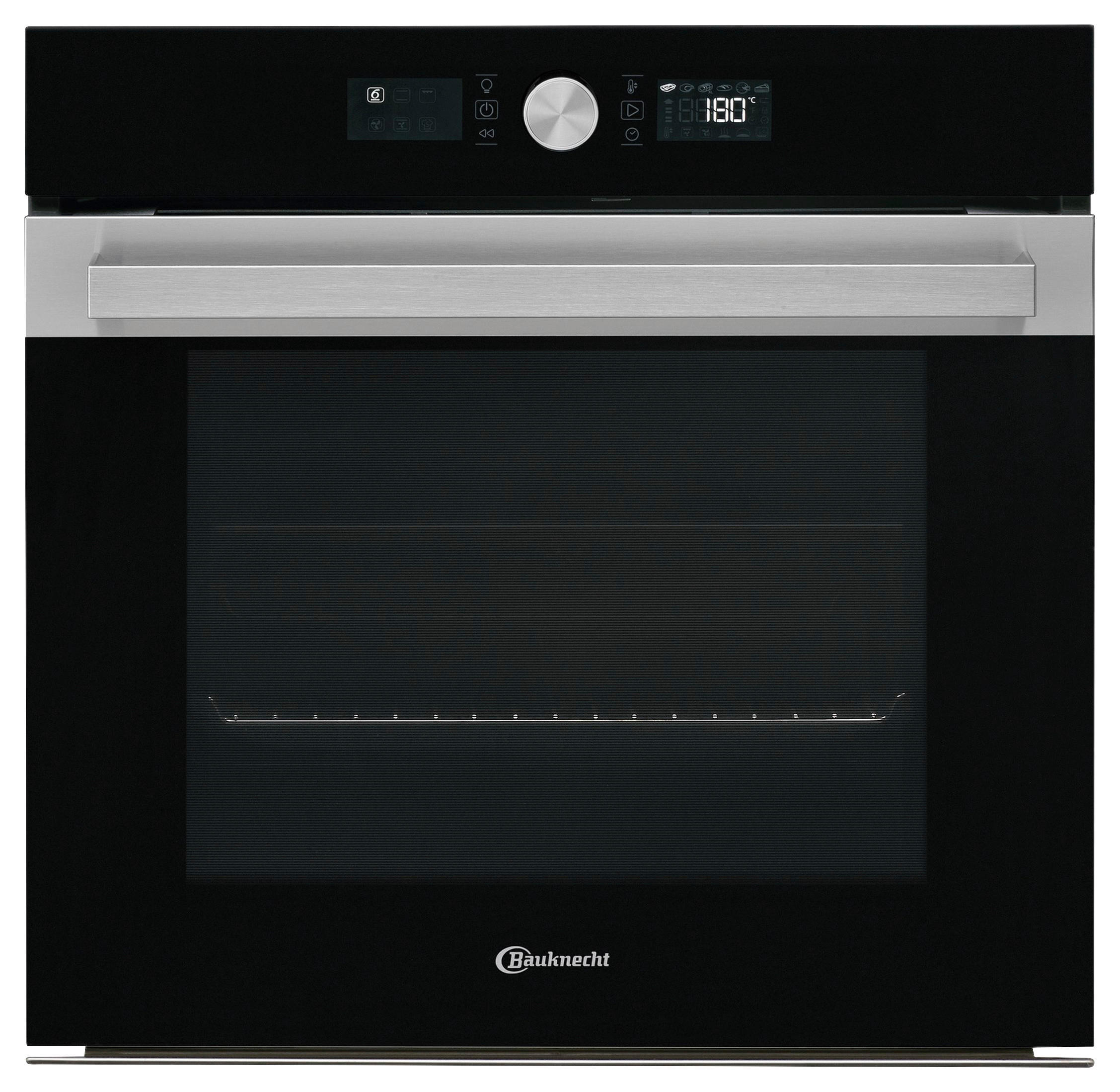 BACKOFENSET BAKOPYROCLEAN77  - Edelstahlfarben/Schwarz, Basics, Glas/Metall (77,8/5,4/51,8cm) - Bauknecht