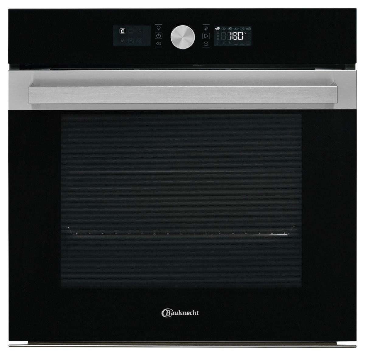 BACKOFENSET BAKOPYROCLEAN77  - Edelstahlfarben/Schwarz, Basics, Glas/Metall (77,8/5,4/51,8cm) - Bauknecht