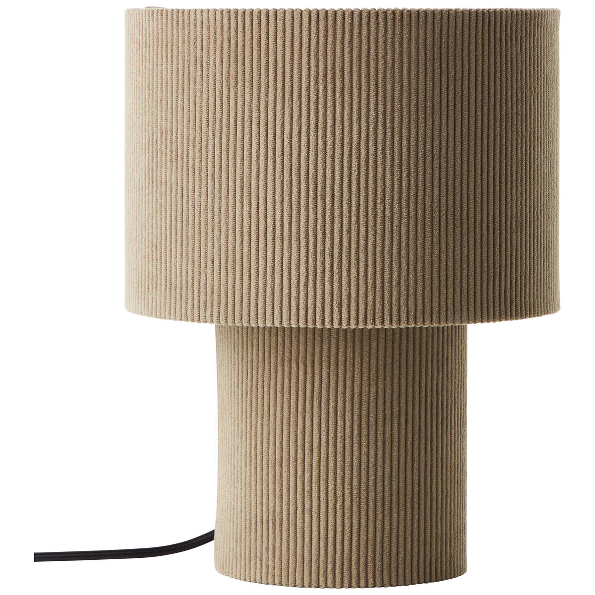 TISCHLEUCHTE - Grau, Basics, Textil/Metall (23/30cm) - Brilliant