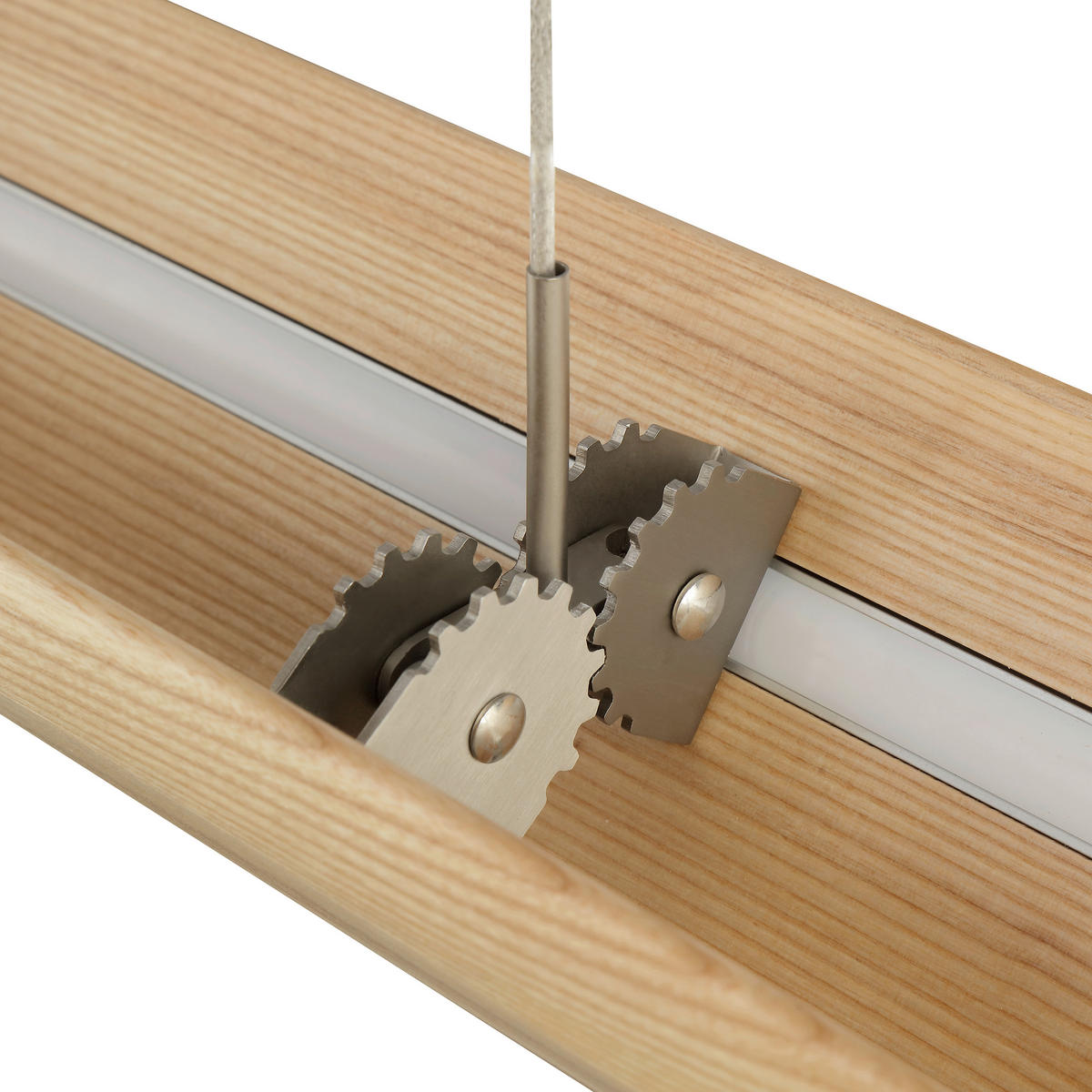 LED-HÄNGELEUCHTE 100/9,5/150 cm  - Eschefarben, Natur, Holz (100/9,5/150cm)