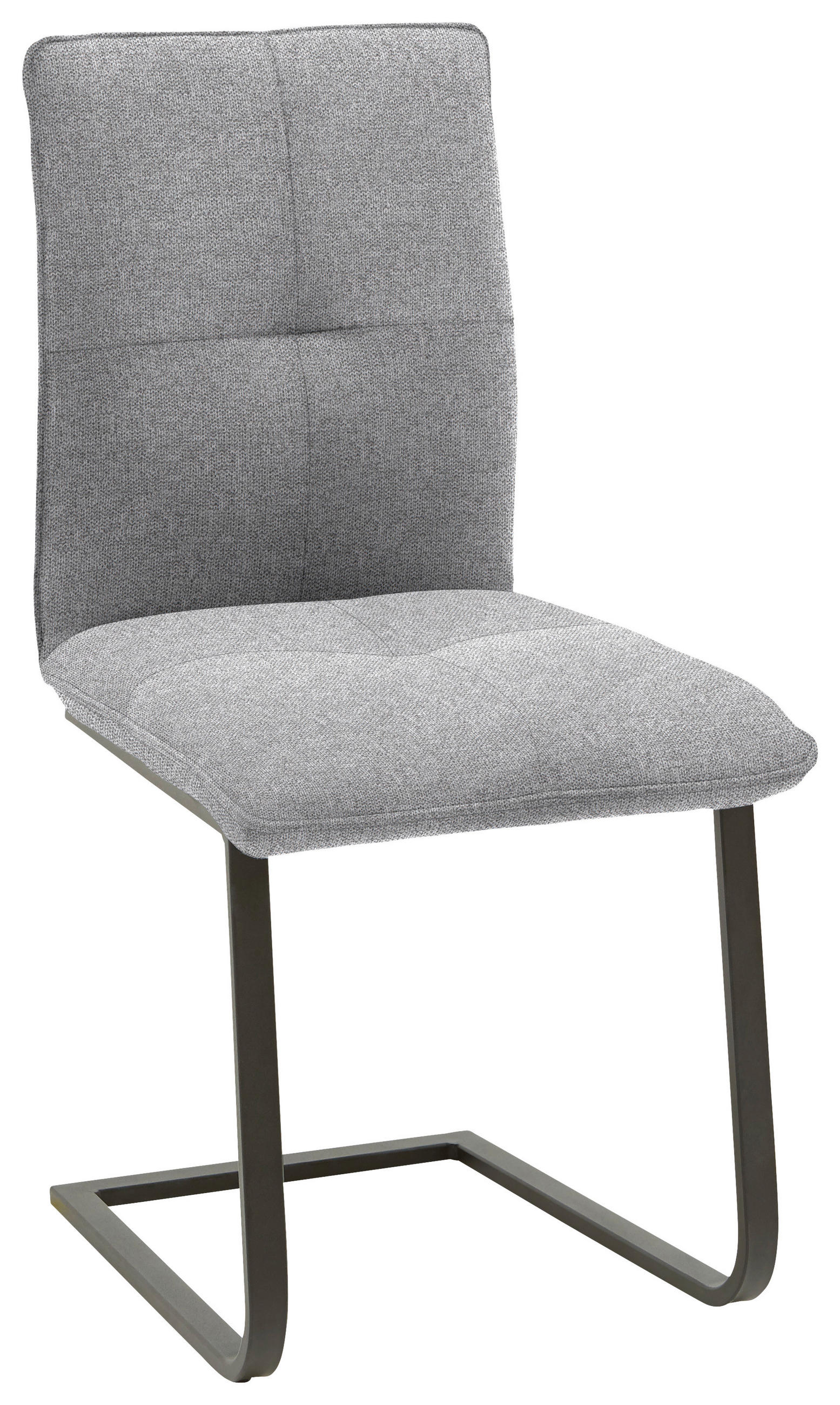 SCHWINGSTUHL  in Stahl Flachgewebe  - Schwarz/Grau, Design, Textil/Metall (46/95/62cm) - Dieter Knoll