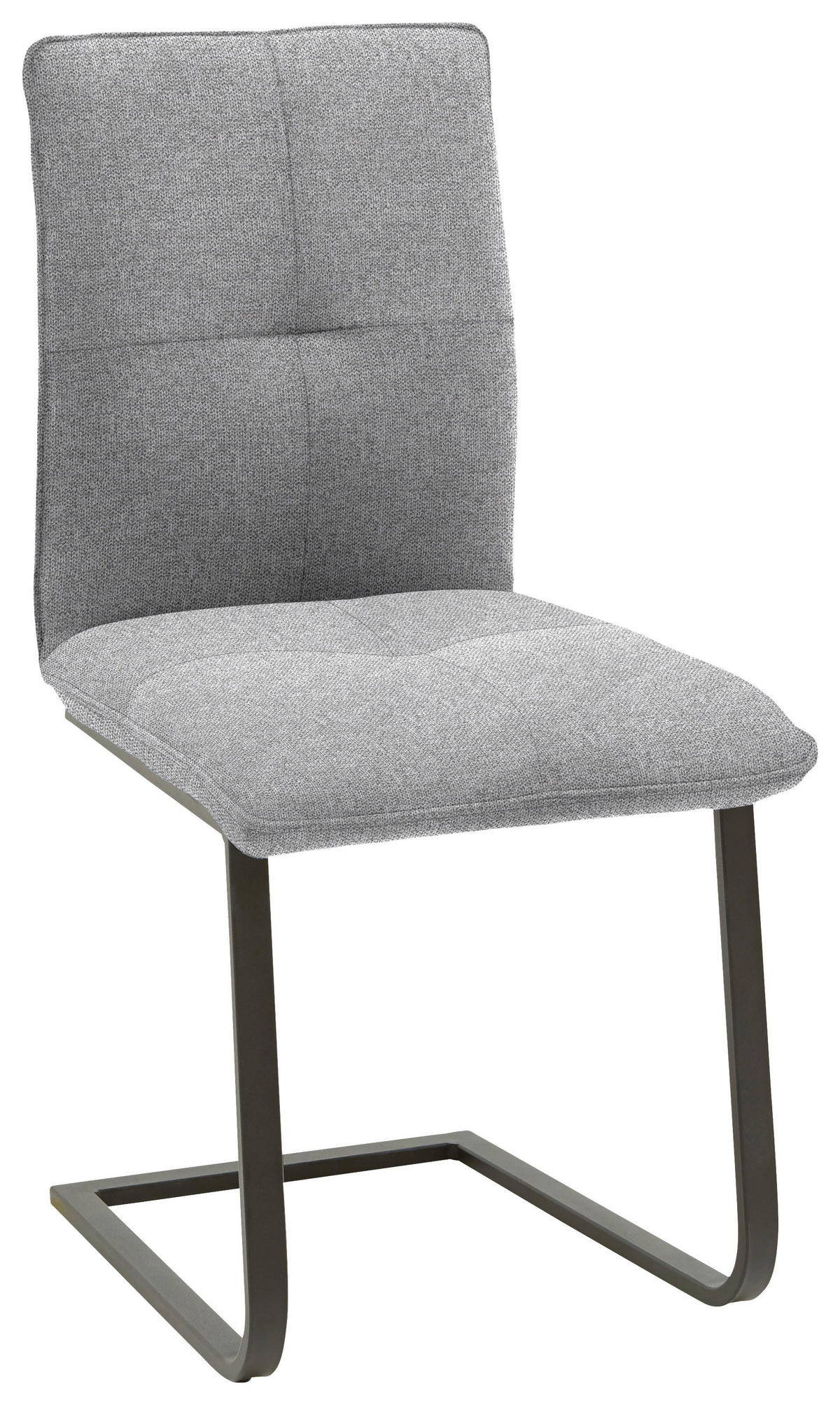 SCHWINGSTUHL  in Stahl Flachgewebe  - Schwarz/Grau, Design, Textil/Metall (46/95/62cm) - Dieter Knoll