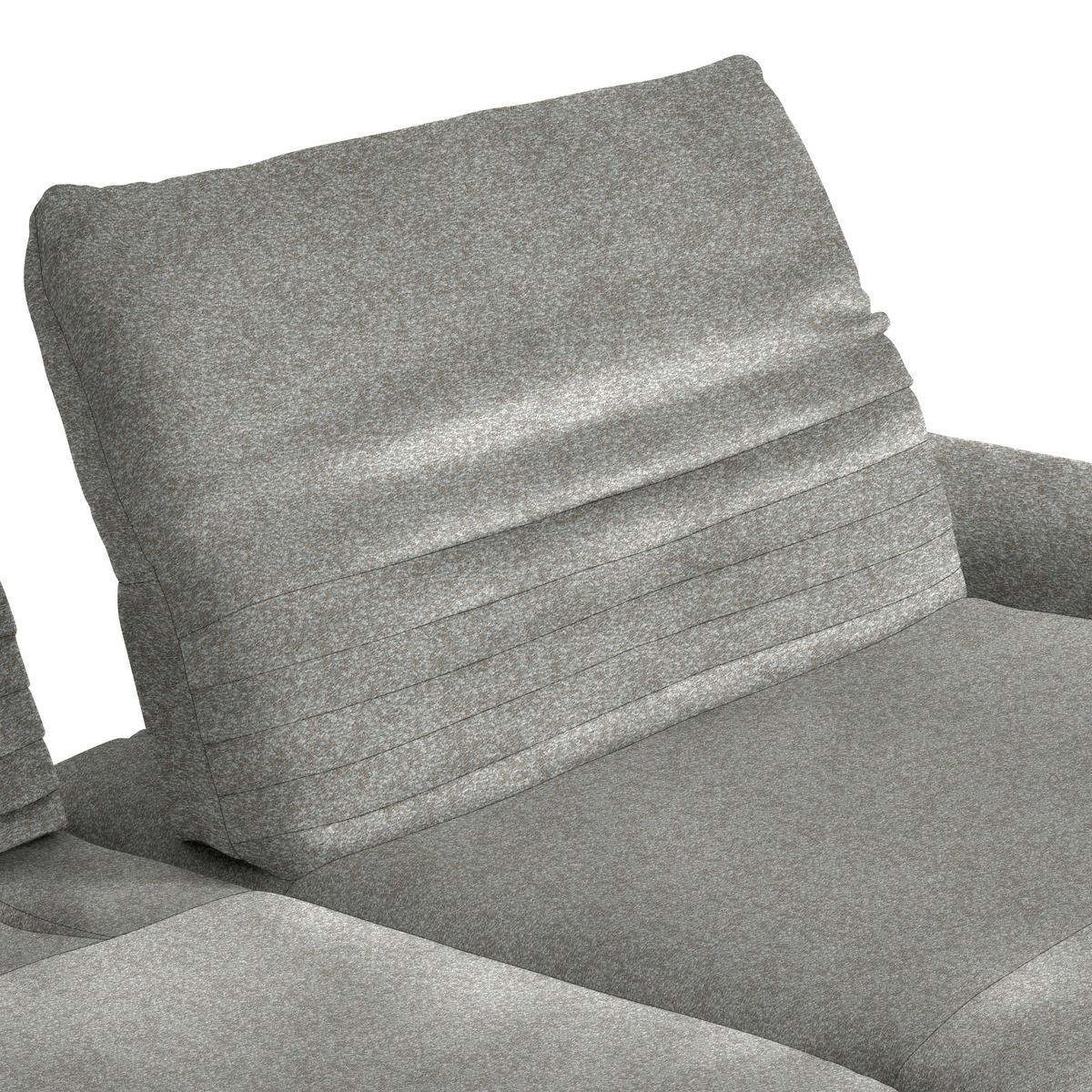 ECKSOFA  in Bouclé Grau  280/170-195 cm  - Schwarz/Grau, Design, Textil/Metall (280/170-195cm) - Dieter Knoll