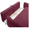 SCHLAFSOFA in Chenille Bordeaux  - Bordeaux/Schwarz, KONVENTIONELL, Textil/Metall (228/75/98cm) - Carryhome