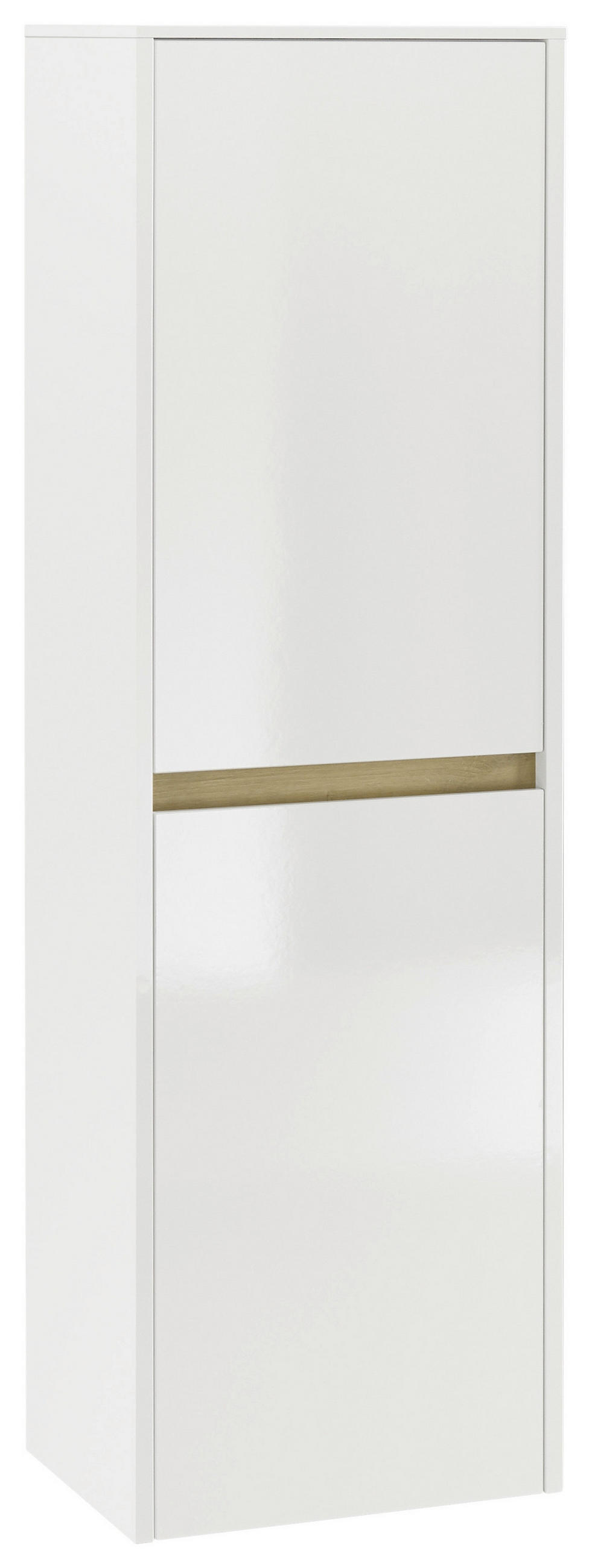 MIDISCHRANK 38,3/127/33 cm  - Eichefarben/Weiß, Design, Glas/Holzwerkstoff (38,3/127/33cm) - Musterring