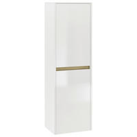 MIDISCHRANK 38,3/127/33 cm  - Eichefarben/Weiß, Design, Glas/Holzwerkstoff (38,3/127/33cm) - Musterring