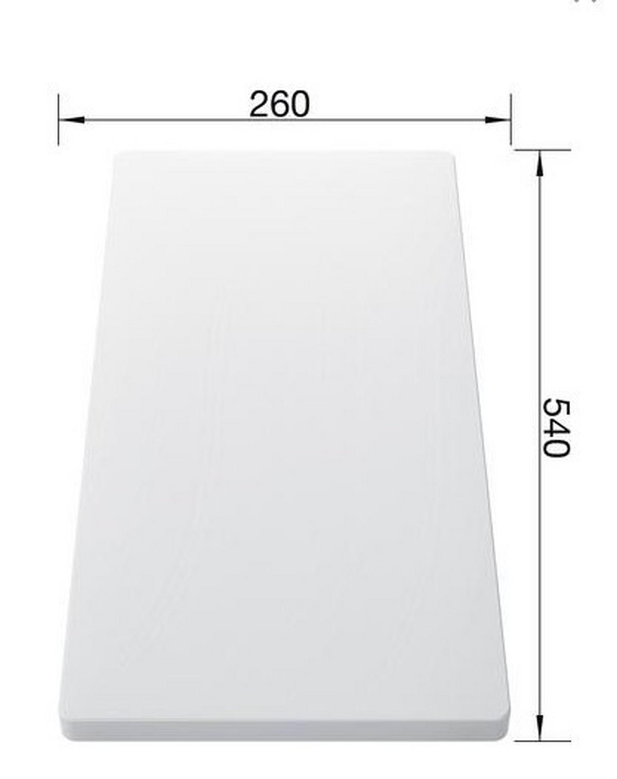 SCHNEIDEBRETT Kunststoff  - Weiß, Basics, Kunststoff (54/2,3/26cm) - Blanco