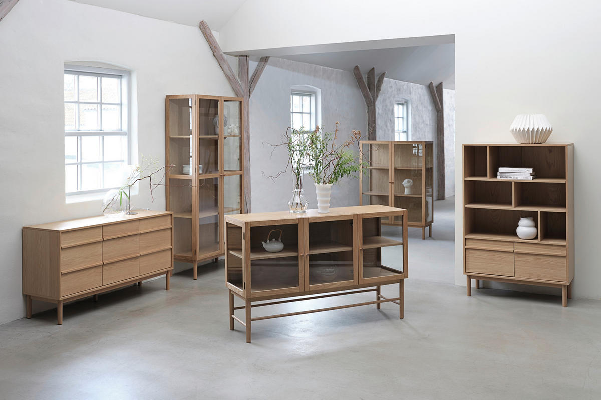 SIDEBOARD Eichefarben  140/88/43 cm  - Eichefarben, Basics, Glas/Holz (140/88/43cm) - Boxxx