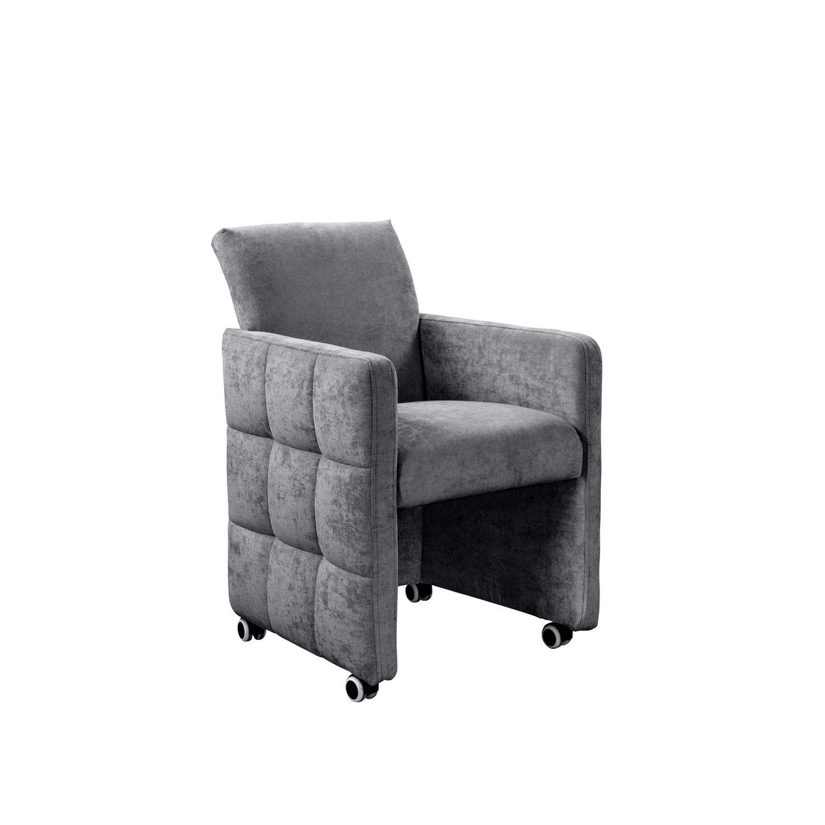 STOLICA S NASLONOM ZA RUKE  antracit  drvo, tekstil, drvni materijal      - antracit, Moderno, drvni materijal/drvo (64/90/72cm) - Livetastic