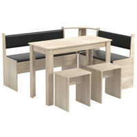 SITTGRUPP MED HÖRNBÄNK i trämaterial Sonoma ek  - Sonoma ek, Modern, trämaterial (153/115cm) - MID.YOU