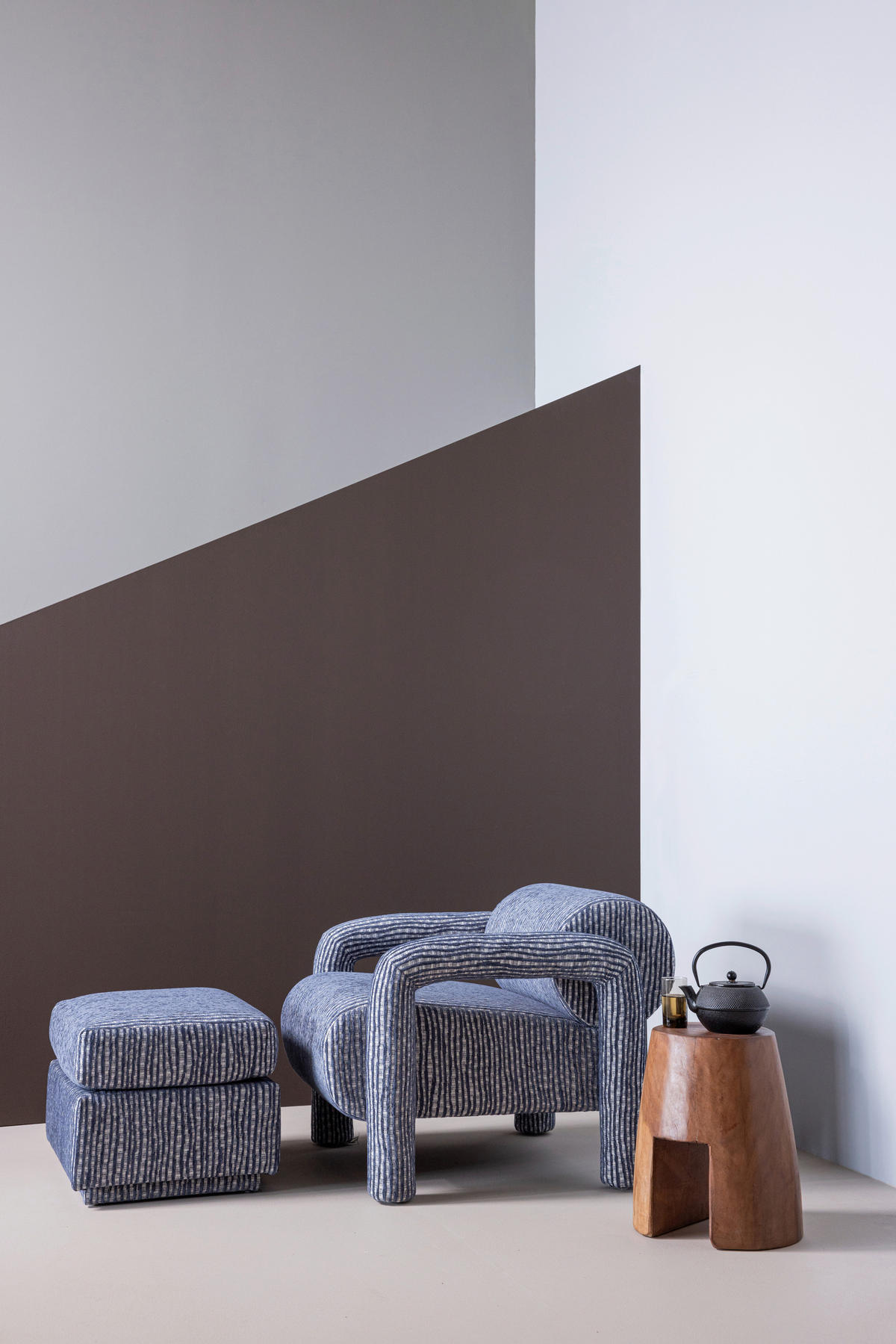 SESSEL in Webstoff Graublau  - Graublau, MODERN, Textil (76/65/82cm) - Livetastic