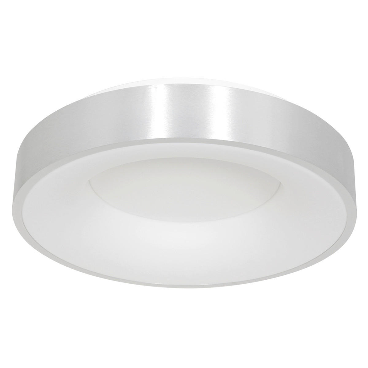 LED-DECKENLEUCHTE Ringlede 48/9 cm   - Silberfarben, Basics, Kunststoff/Metall (48/9cm)