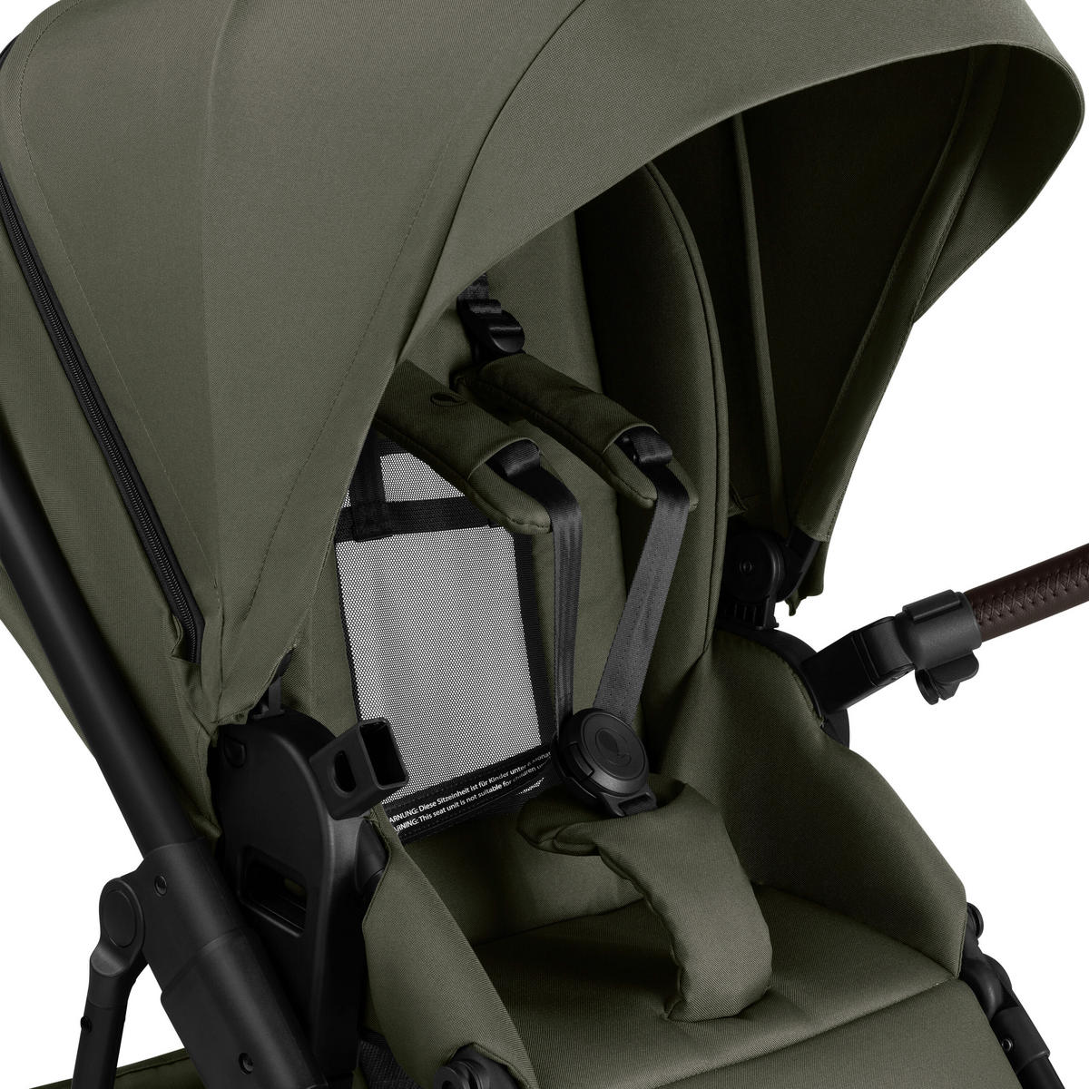 KINDERWAGENSET Salsa 5 Air 3in1 Set Calla  - Schwarz/Olivgrün, Basics, Textil/Metall (63/118/95.5cm) - ABC Design