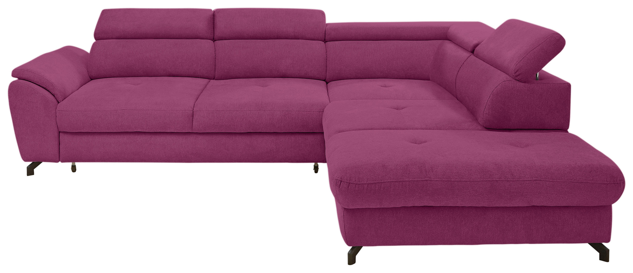 ROHOVÁ SEDACIA SÚPRAVA, textil, magenta - magenta/čierna, Design, kov/textil (277/237cm) - Stylife