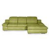 ECKSOFA in Chenille Grün  286/165 cm  - Chromfarben/Grün, Design, Textil/Metall (286/165cm) - Livetastic