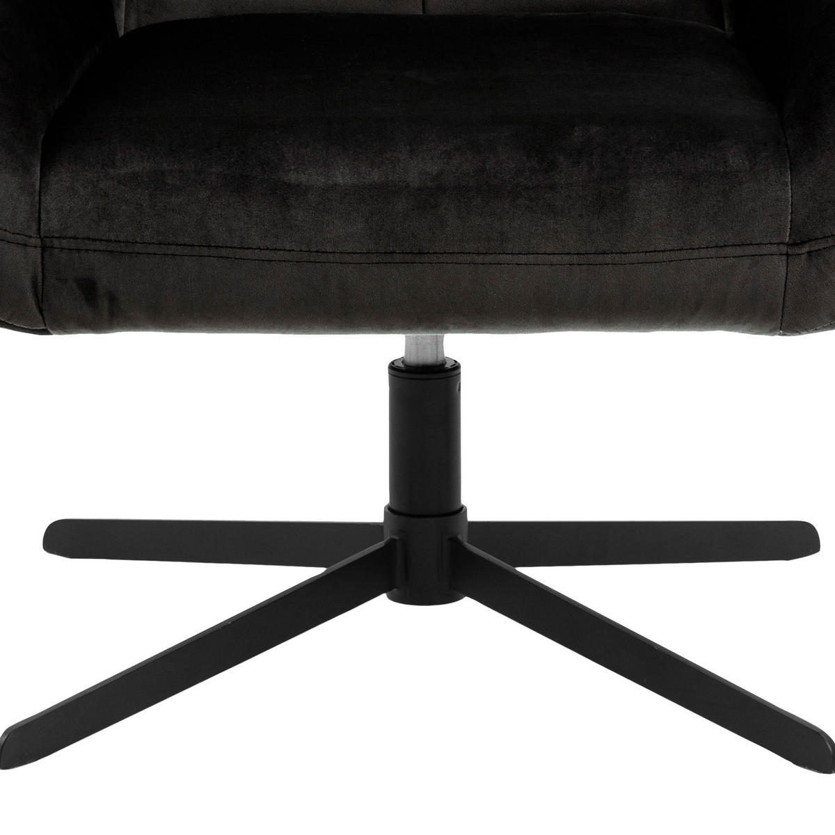 SESSEL in Velours Grau  - Schwarz/Grau, Konventionell, Textil/Metall (73/88/82cm) - Livetastic