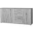 SIDEBOARD 192/88/40 cm - Eichefarben/Silberfarben, Design, Holzwerkstoff/Kunststoff (192/88/40cm) - Carryhome SIDEBOARD 192/88/40 cm - Eichefarben/Silberfarben, Design, Holzwerkstoff/Kunststoff (192/88/40cm) - Carryhome
