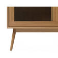 HIGHBOARD furniert Eichefarben, Naturfarben Einlegeböden  - Eichefarben/Naturfarben, Trend, Naturmaterialien/Glas (90/160/45cm) - Carryhome