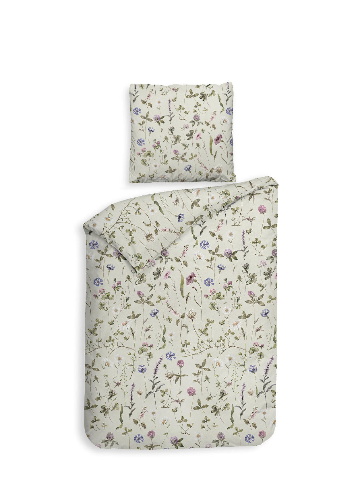 BETTWÄSCHE 2-teilig HARPER Flanell 135/200 cm  - Pastellgrün, Basics, Textil (135/200cm)