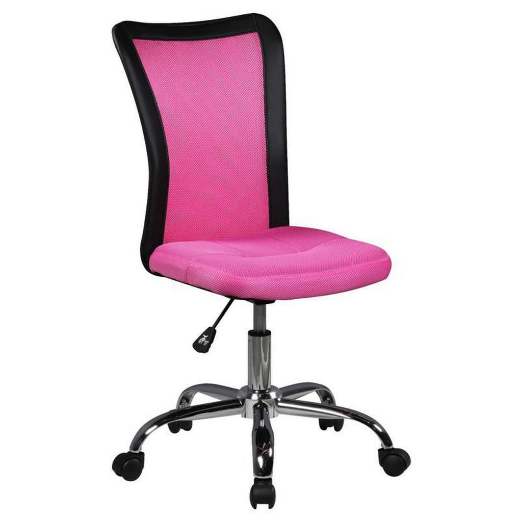 MID.YOU OTOČNÁ ŽIDLE PRO MLÁDEŽ, vzhled kůže, síť, pink