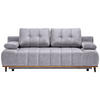 SCHLAFSOFA Webstoff Silberfarben  - Silberfarben/Schwarz, Design, Holz/Textil (206/77-87/102cm) - Novel