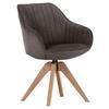 KAROSSZÉK barna  - barna/tölgyfa, Design, textil/fa (60/83/65cm) - Hom`in