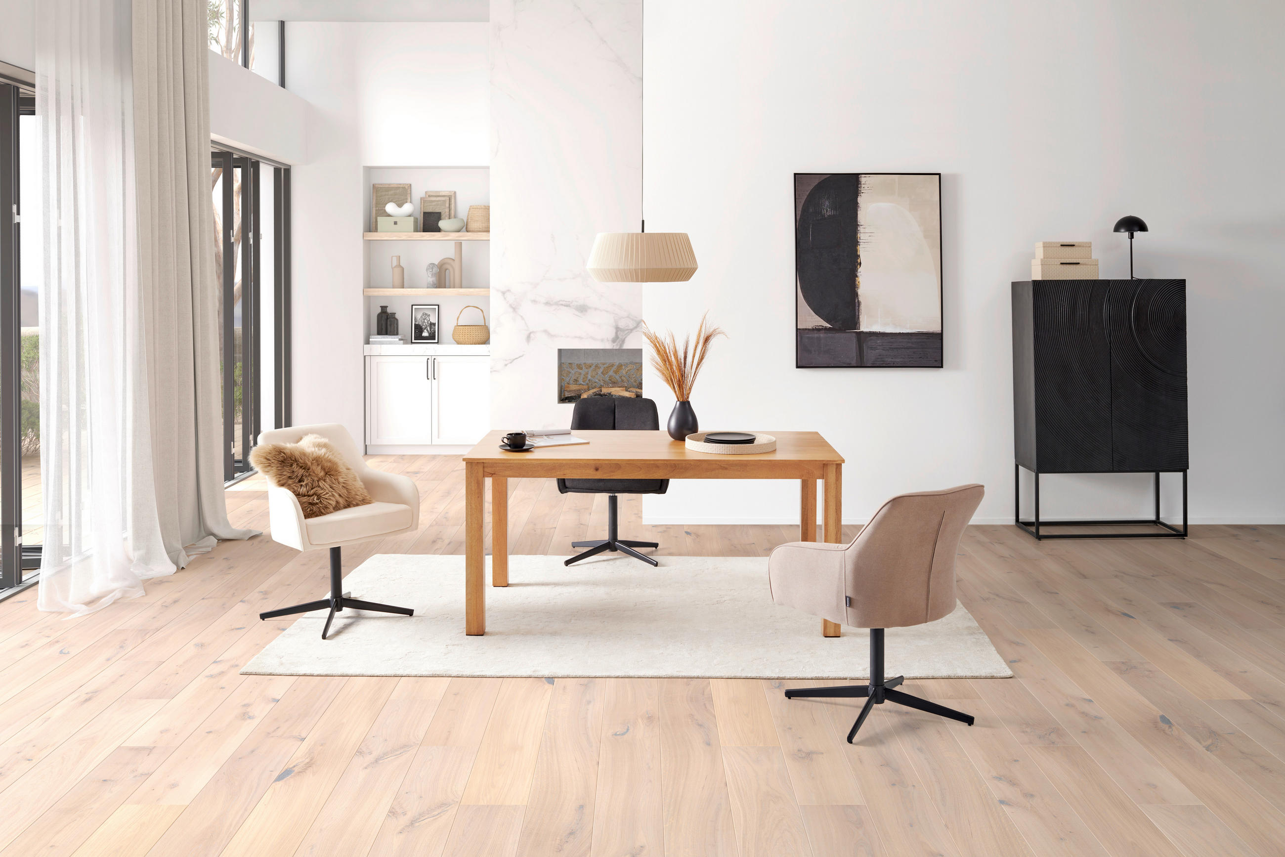 ESSTISCH Mangoholz vollmassiv rechteckig Naturfarben  - Naturfarben, MODERN, Holz (160/76/90cm) - MID.YOU
