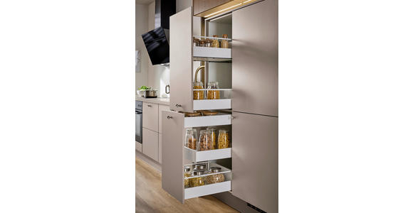 EINBAUKÜCHE   - Eichefarben/Grau, KONVENTIONELL, Holzwerkstoff - Xora