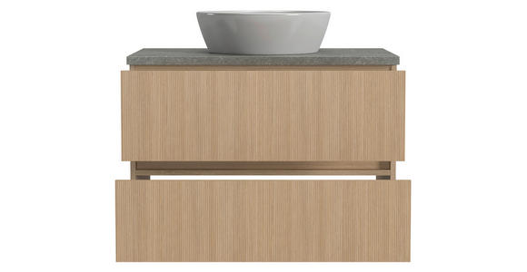 WASCHTISCHKOMBI 80 cm  - Eichefarben/Weiß, KONVENTIONELL, Keramik/Holzwerkstoff (80cm) - Xora