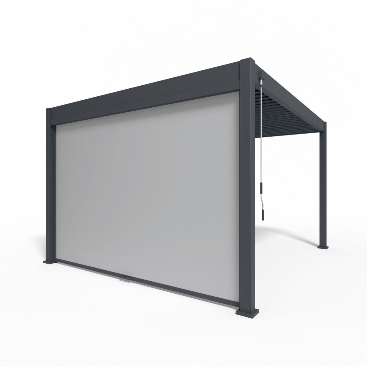 PERGOLA-ROLLO 339,9/236,5/9 cm   - Graphitfarben, Basics, Textil/Metall (339,9/236,5/9cm) - Gardenson