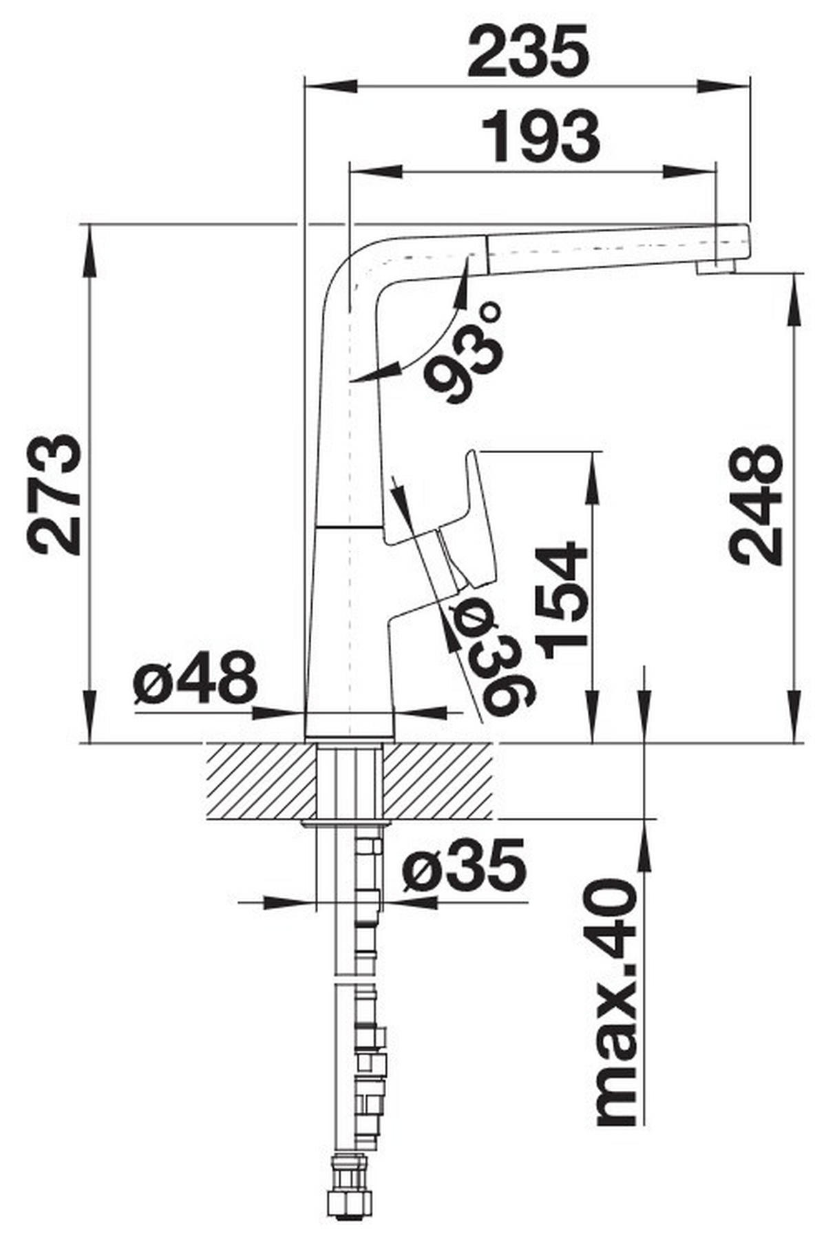 KÜCHENARMATUR 521283  - Braun, Design, Metall (10,1/27,3/23,4cm) - Blanco