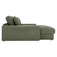 XXL-SESSEL Cord Olivgrün    - Schwarz/Olivgrün, MODERN, Kunststoff/Textil (160/87/190cm) - Carryhome