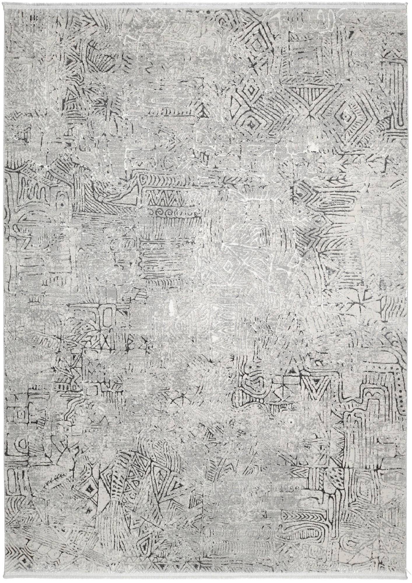 Musterring Webteppich Stones Grau, Hellgrau 155x230 cm