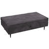 HOCKER in Textil Graphitfarben  - Schwarz/Graphitfarben, Design, Textil/Metall (135/45/75cm) - Livetastic