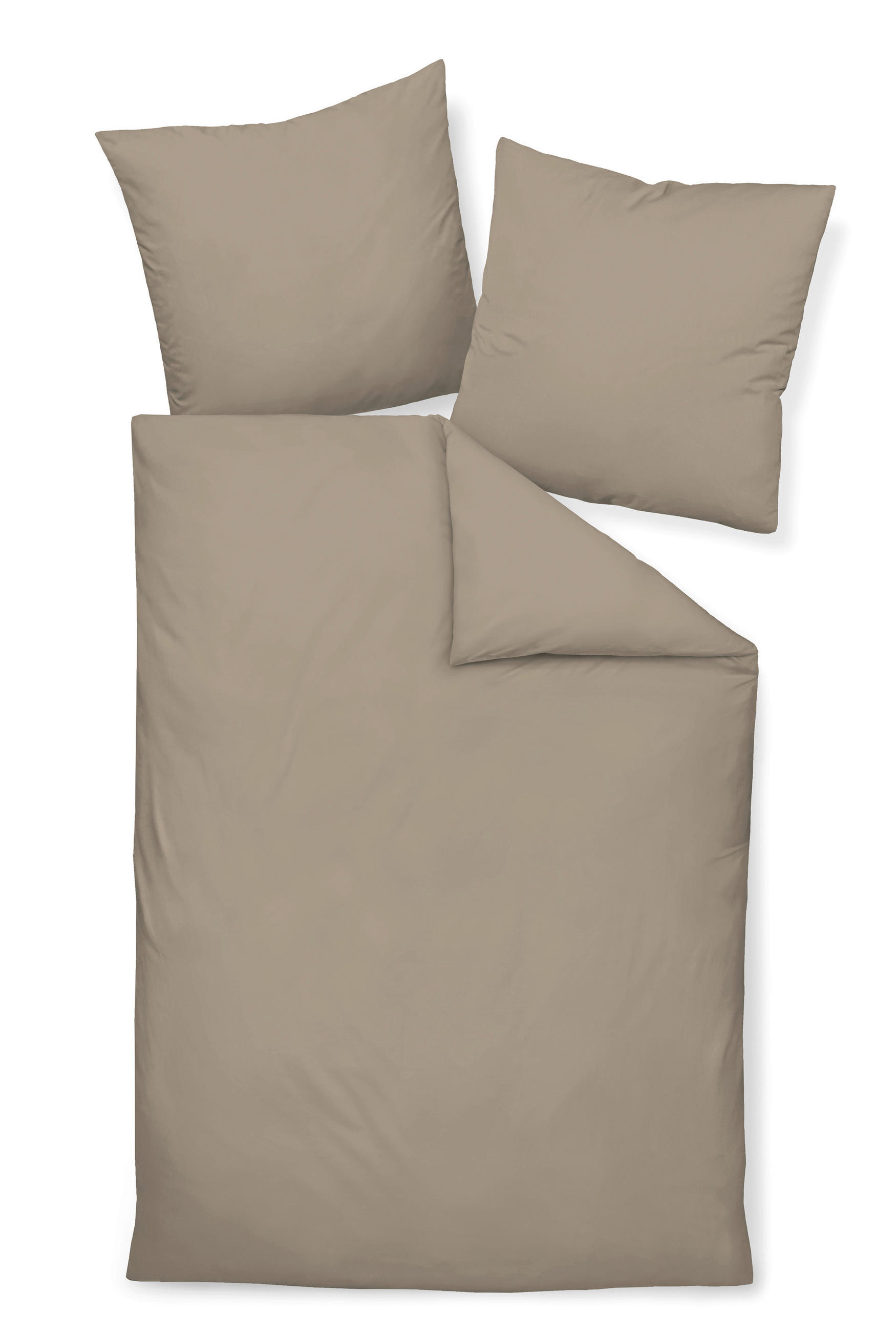 BETTWÄSCHE Giacomo Makosatin 135/200 cm  - Braun, Basics, Textil (135/200cm) - Janine