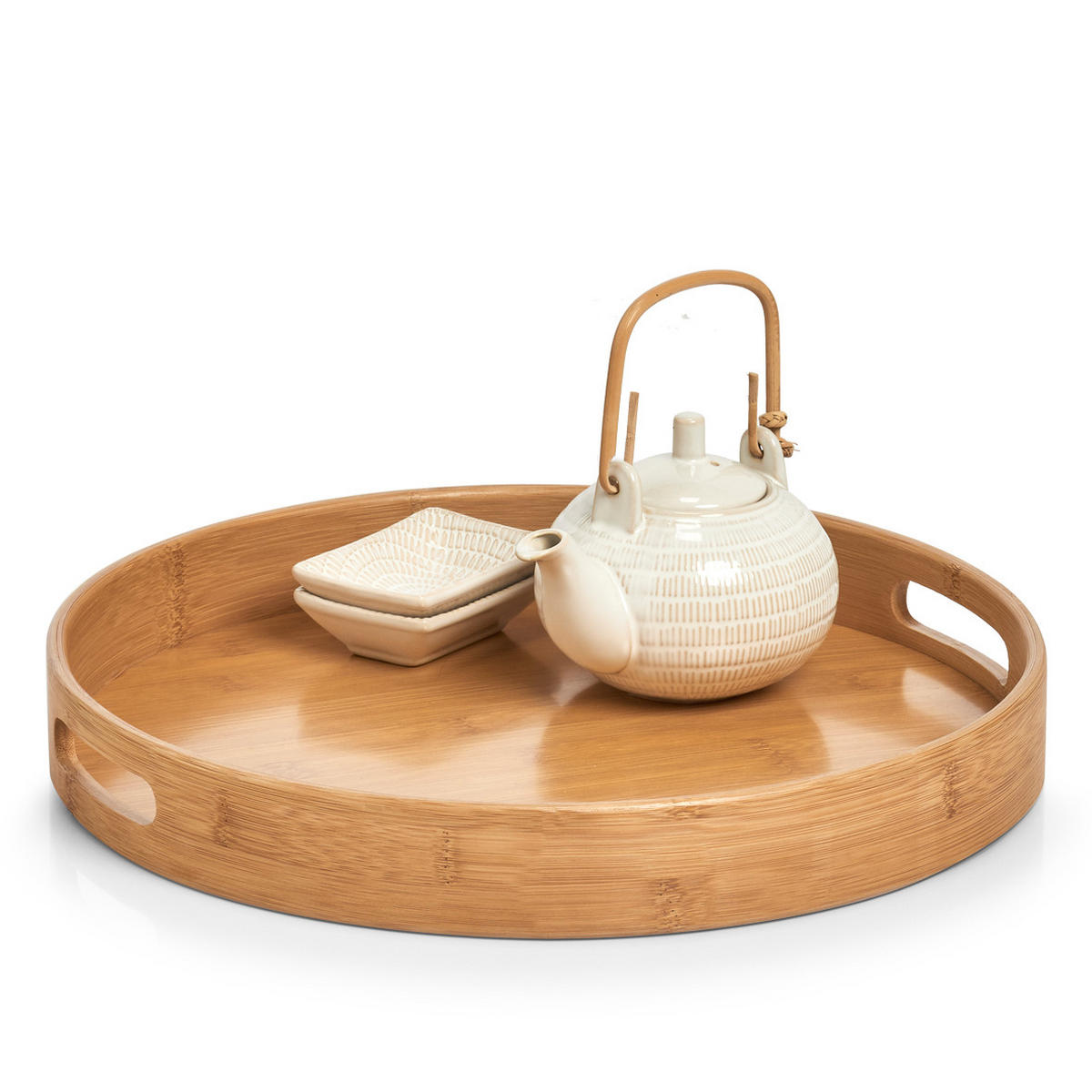 TABLETT Holz Bambus  - Naturfarben, Basics, Holz (38/38/5cm) - Zeller Present