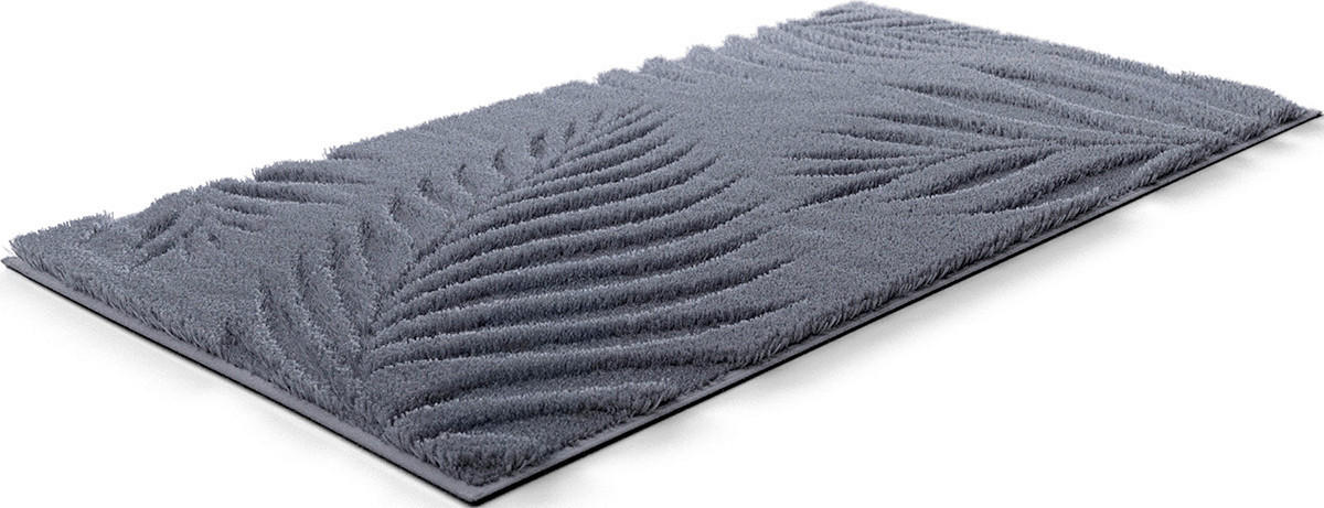 BADEMATTE Anthrazit 70/120 cm  - Anthrazit, Basics, Kunststoff/Textil (70/120cm) - Grund