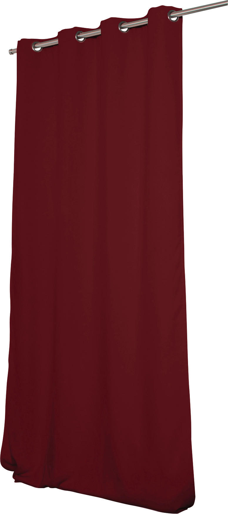 WÄRMESCHUTZVORHANG Verdunkelung 145/260 cm   - Dunkelrot, Design, Textil (145/260cm)