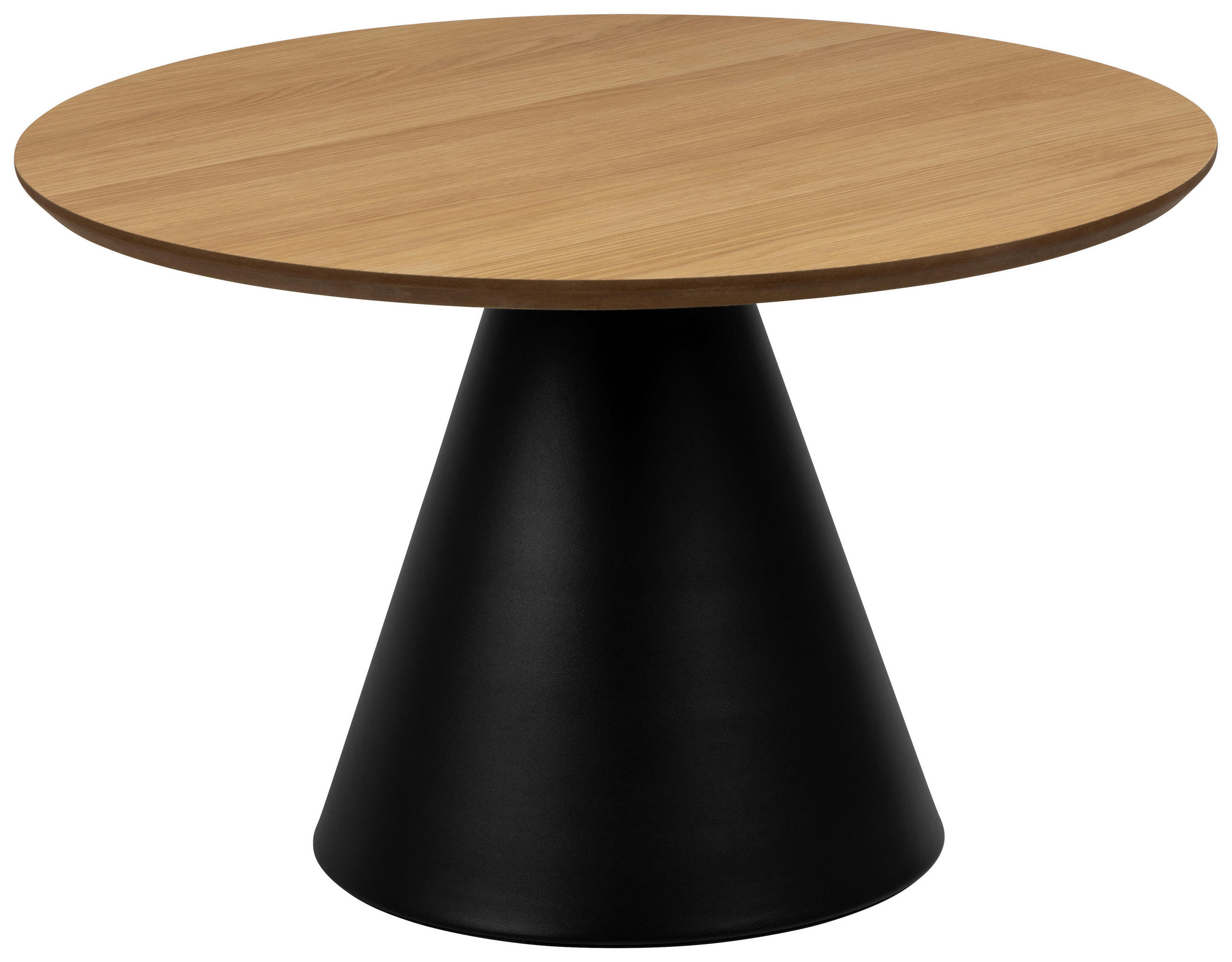 COUCHTISCH Eiche rund Naturfarben  - Schwarz/Naturfarben, Design, Holz/Metall (65/43cm) - MID.YOU