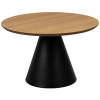 COUCHTISCH Eiche rund Naturfarben  - Schwarz/Naturfarben, Design, Holz/Metall (65/43cm) - MID.YOU
