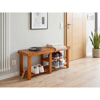 REGÁL NA BOTY, barvy akácie, akácie,  - barvy akácie, Basics, dřevo (50/33/46cm) - Prestige Home