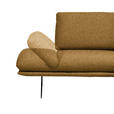 ECKSOFA  in Flachgewebe Currygelb  234/155 cm  - Currygelb/Schwarz, Design, Textil/Metall (234/155cm) - Dieter Knoll
