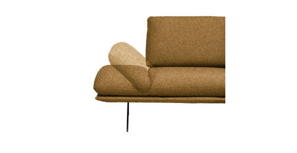 ECKSOFA  in Flachgewebe Currygelb  234/155 cm  - Currygelb/Schwarz, Design, Textil/Metall (234/155cm) - Dieter Knoll